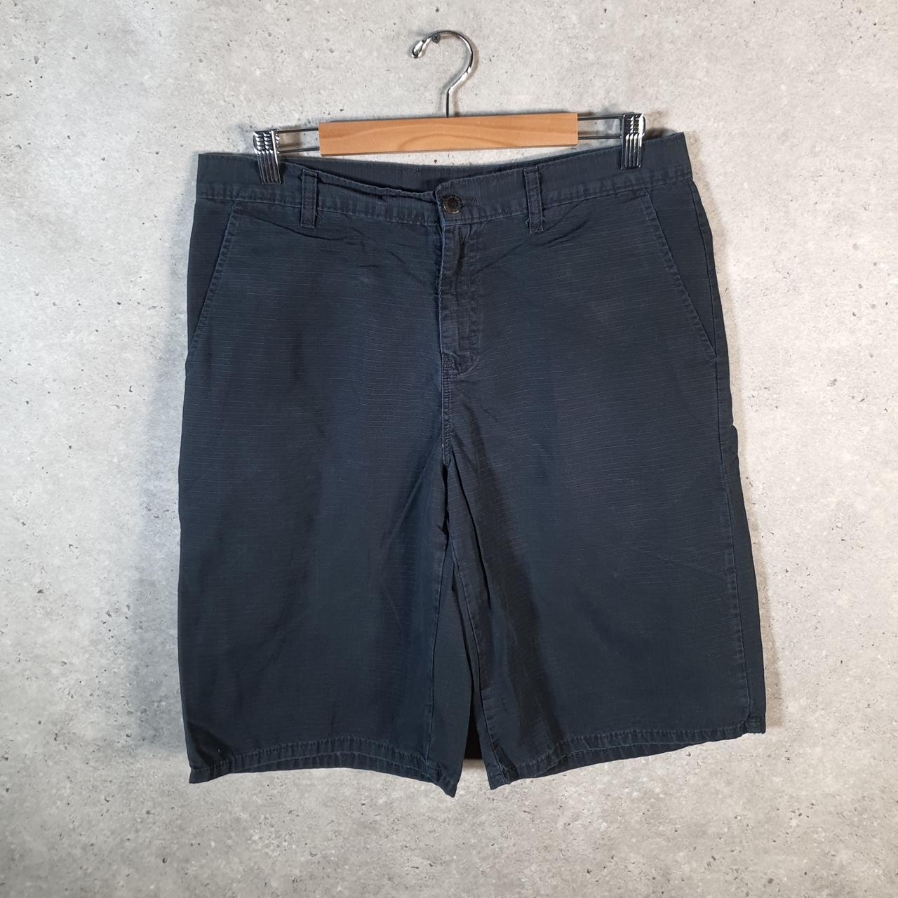 Vintage Dickies Baggy Chino Shorts Jorts Cargo Mens W34 Black Relaxed Fit