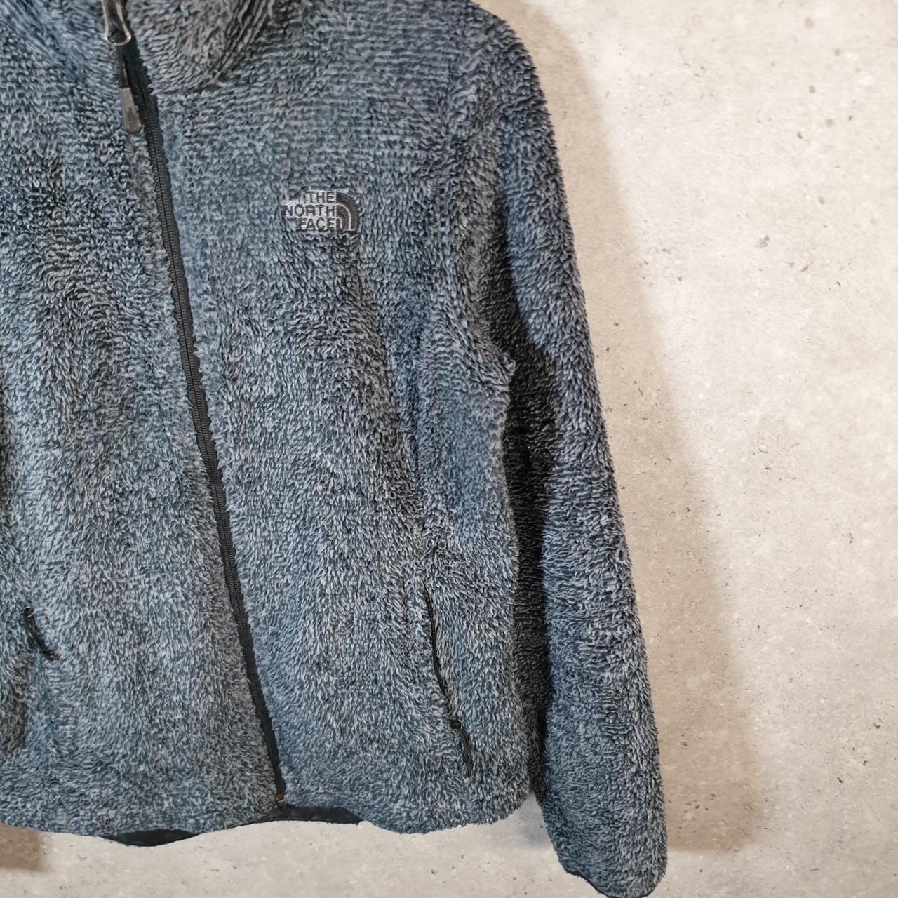 Vintage The North Face TNF Teddy Fleece Sweatshirt  Womens Small Grey Full Zip Logo