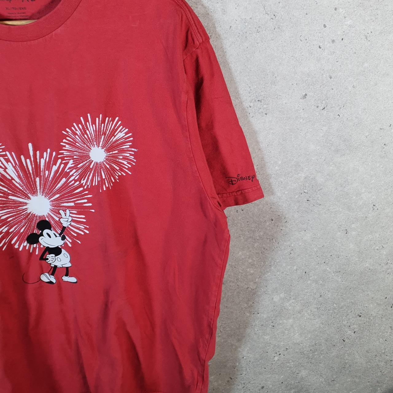Vintage Disney Land Mickey Mouse T Shirt Men’s XL Red Graphic Cartoon