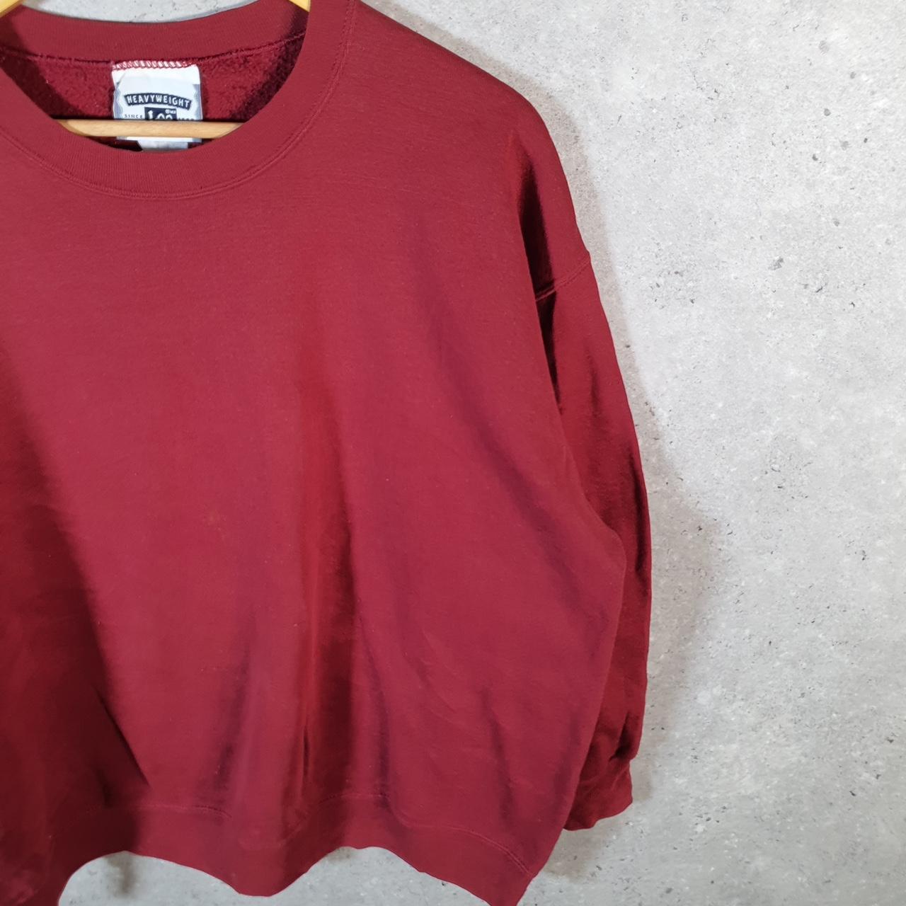 Vintage Lee Heavyweight Sweatshirt Men’s Medium Red Blank Baggy Embroidered