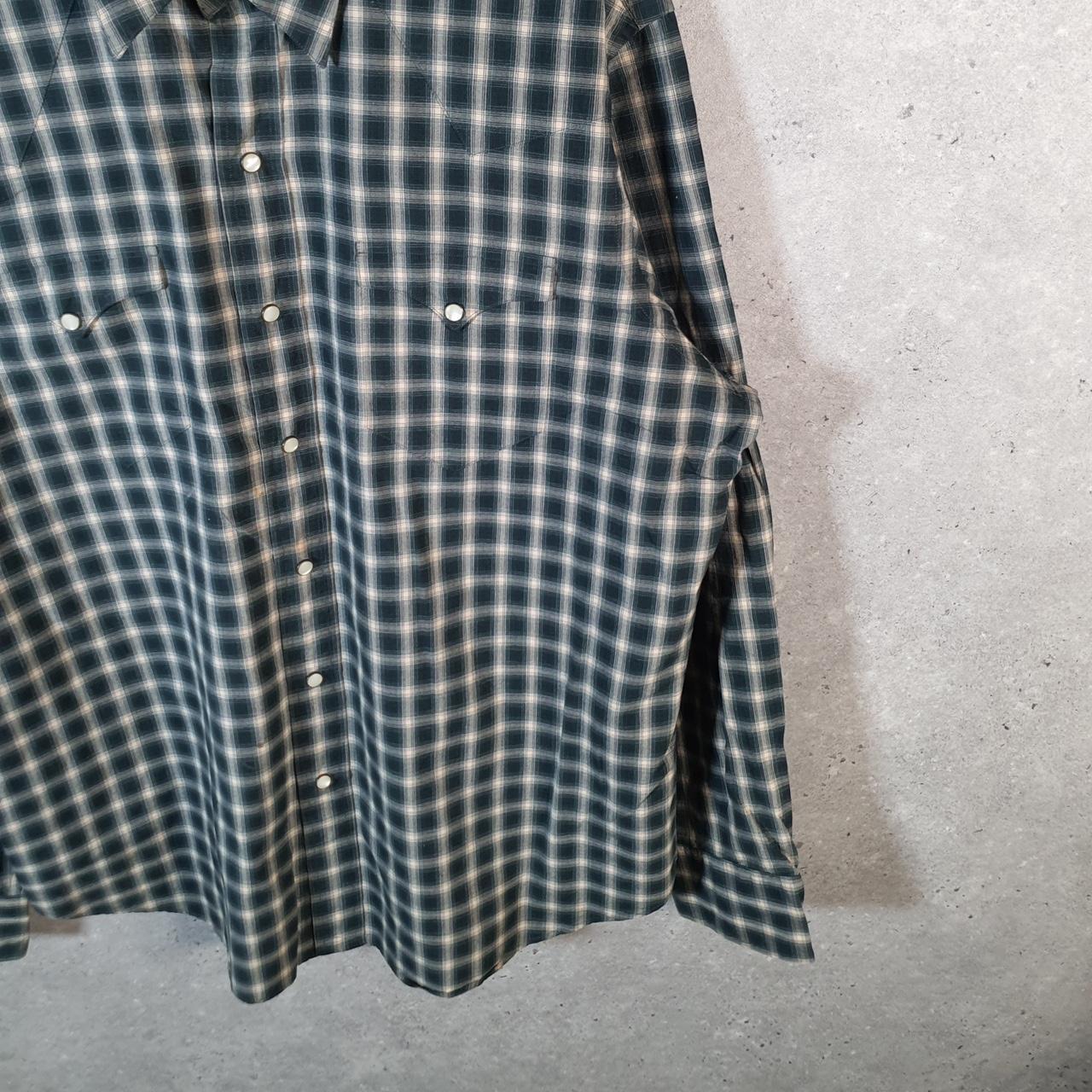 Vintage Ralph Lauren Button Down Shirt Men’s XL Green Classic western Fit Cotton