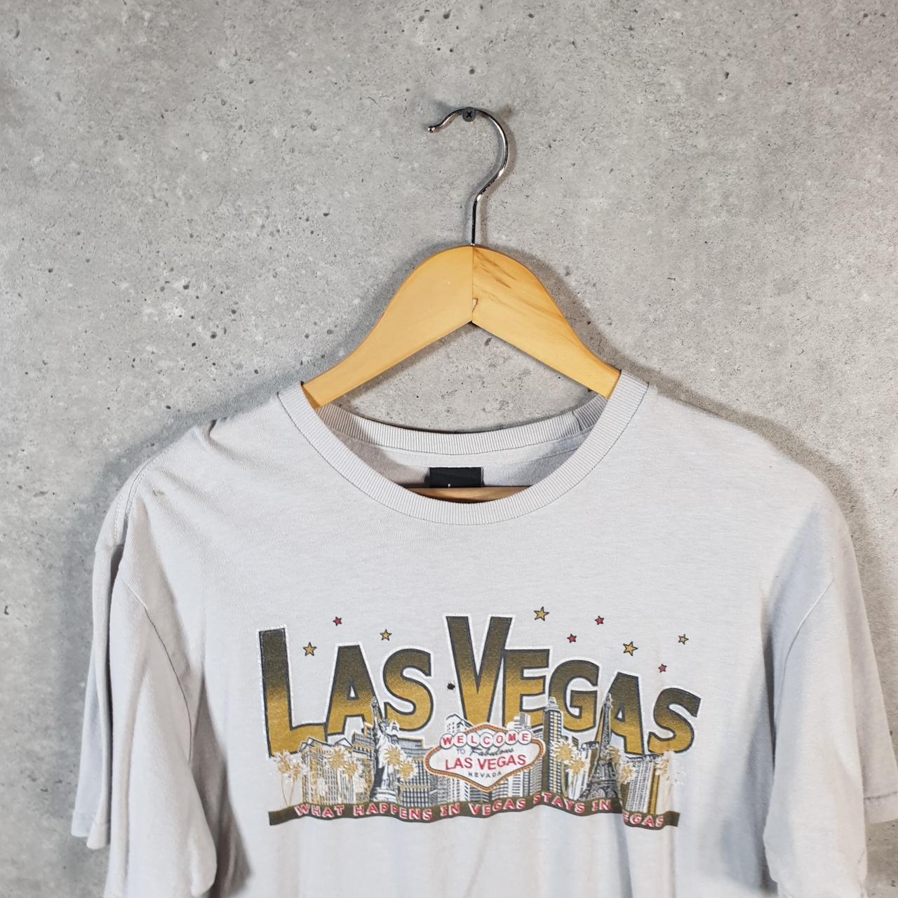 Vintage Stussy Spellout Las Vegas Nevada Printed T Shirt Men’s Medium Graphic Short Sleeve Big Fish Vintage