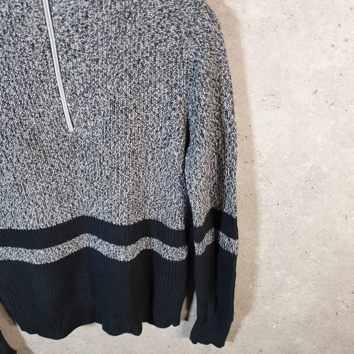 Vintage Ralph Lauren Polo Knit Sweater Womens Small Grey Cotton Pullover