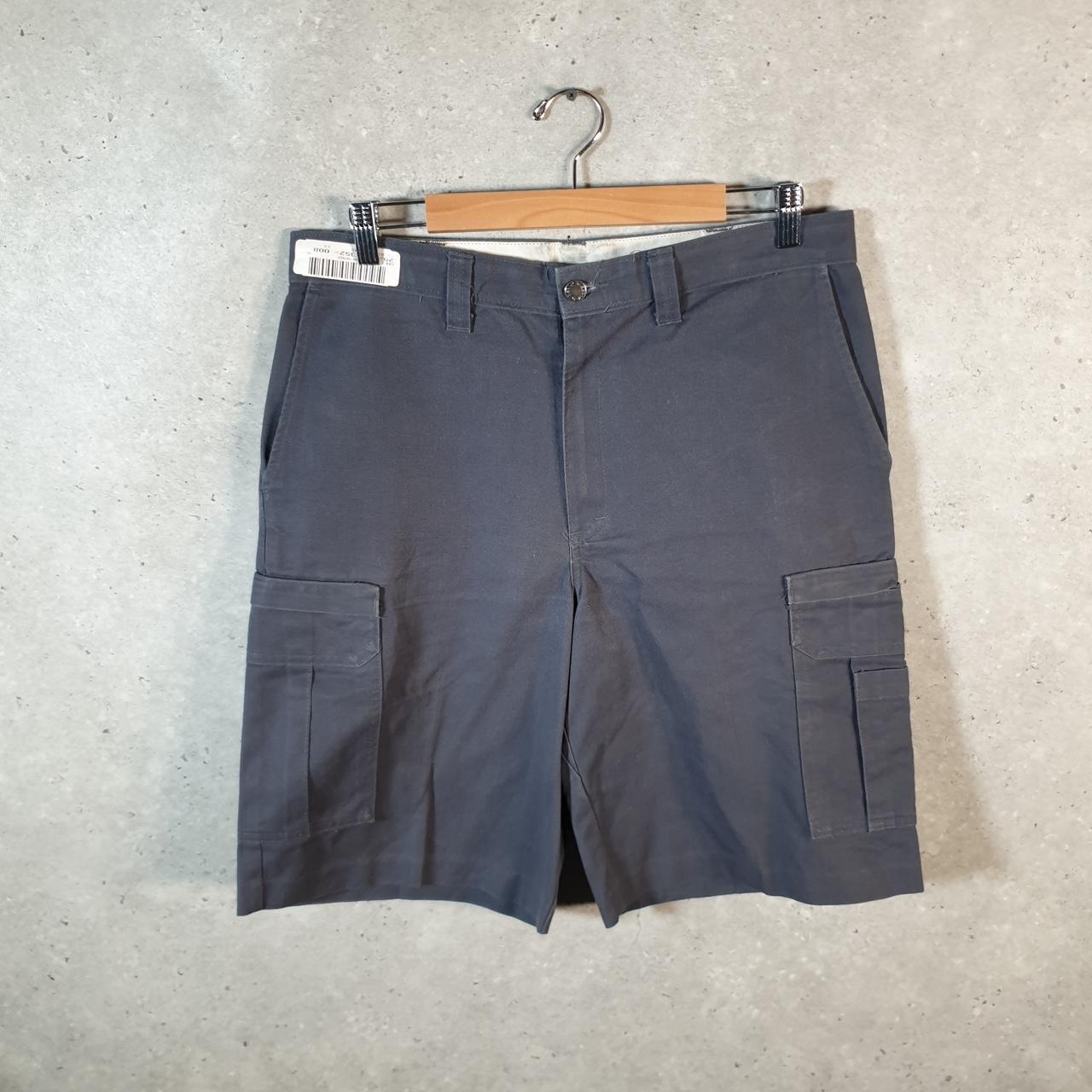 Vintage Dickies Baggy Chino Shorts Jorts Cargo Mens W34 Grey Regular Fit