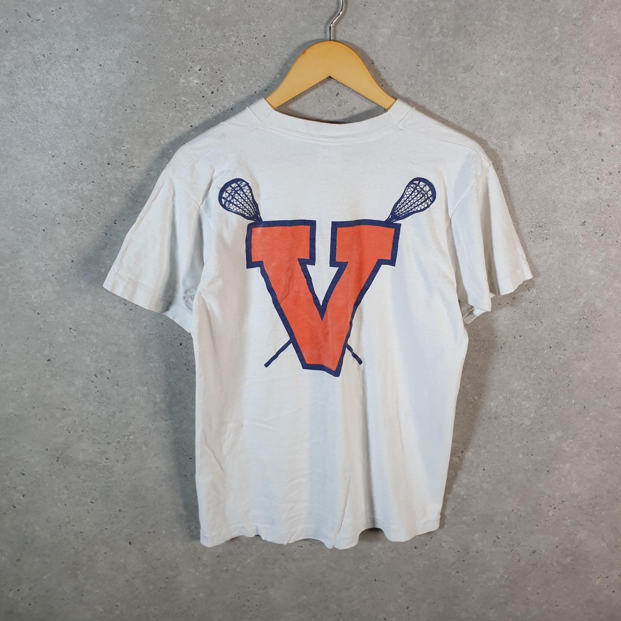 Vintage Fruit of the Loom Virginia Lacrosse 90s Single Stitch T Shirt Men’s Medium White