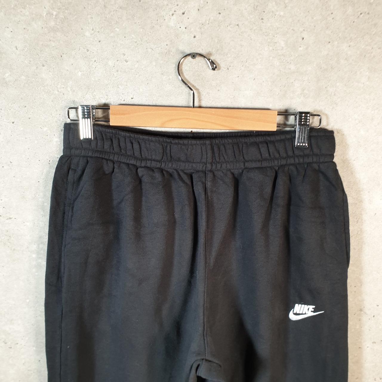 Vintage Nike Club Sweatpant Joggers Mens Medium Black Swoosh Sports Tracksuit Big Fish Vintage