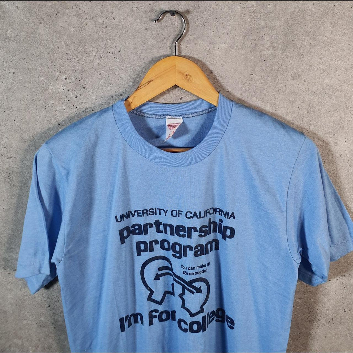 Vintage Wolf Colorado Uni Graphic 90s USA Single Stitch T Shirt Men’s Medium Blue