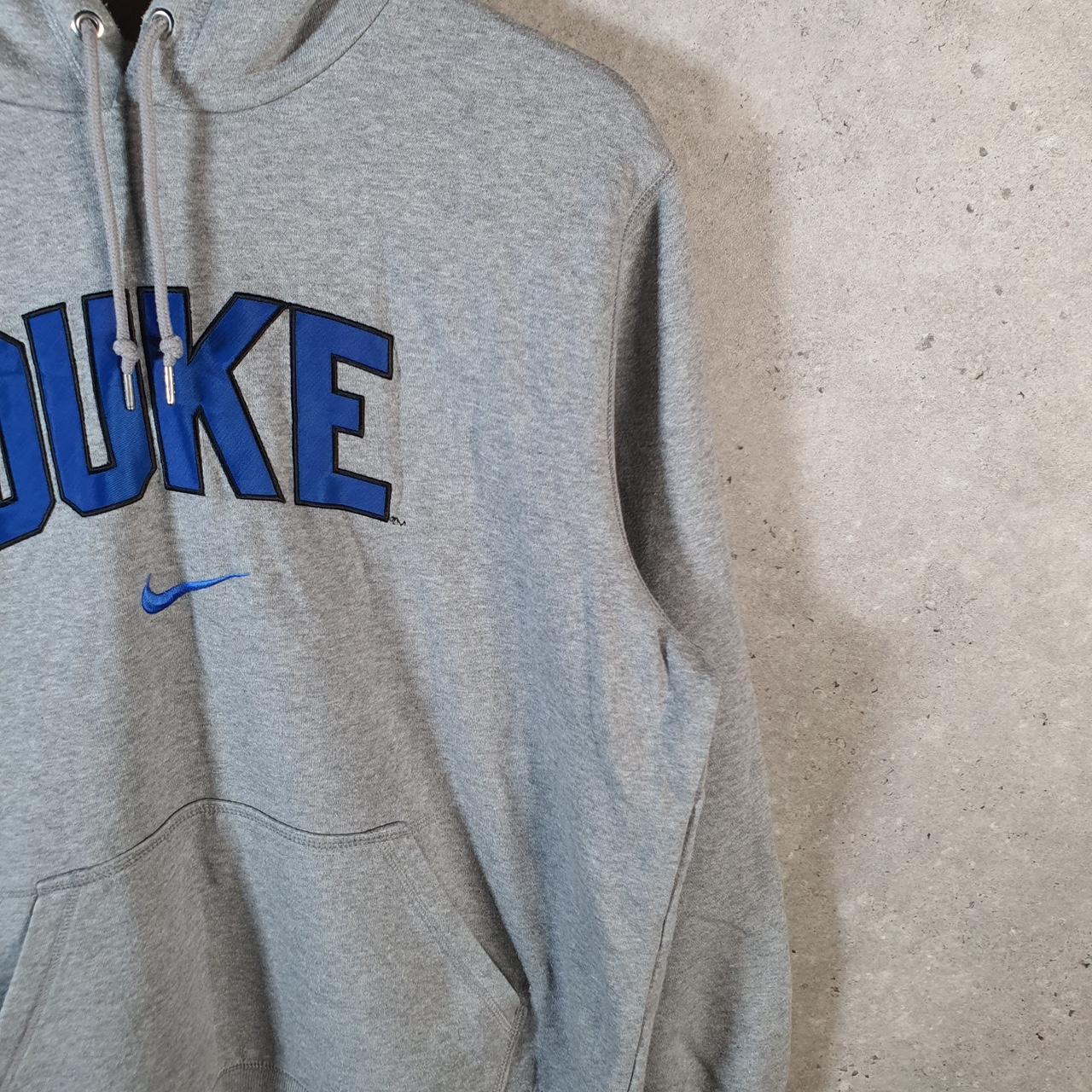Vintage Nike Duke Centre Swoosh Hoodie Men’s Medium Grey Pro Sport Y2K Pullover Logo