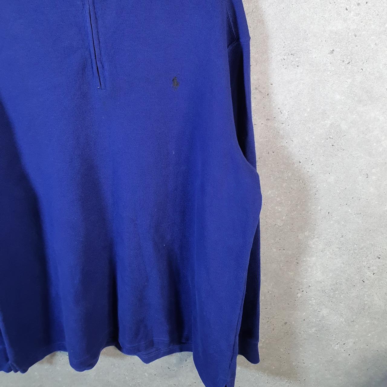 Vintage Ralph Lauren Polo 1/4 Zip Sweatshirt Men’s XL Blue Cotton Pullover Pony