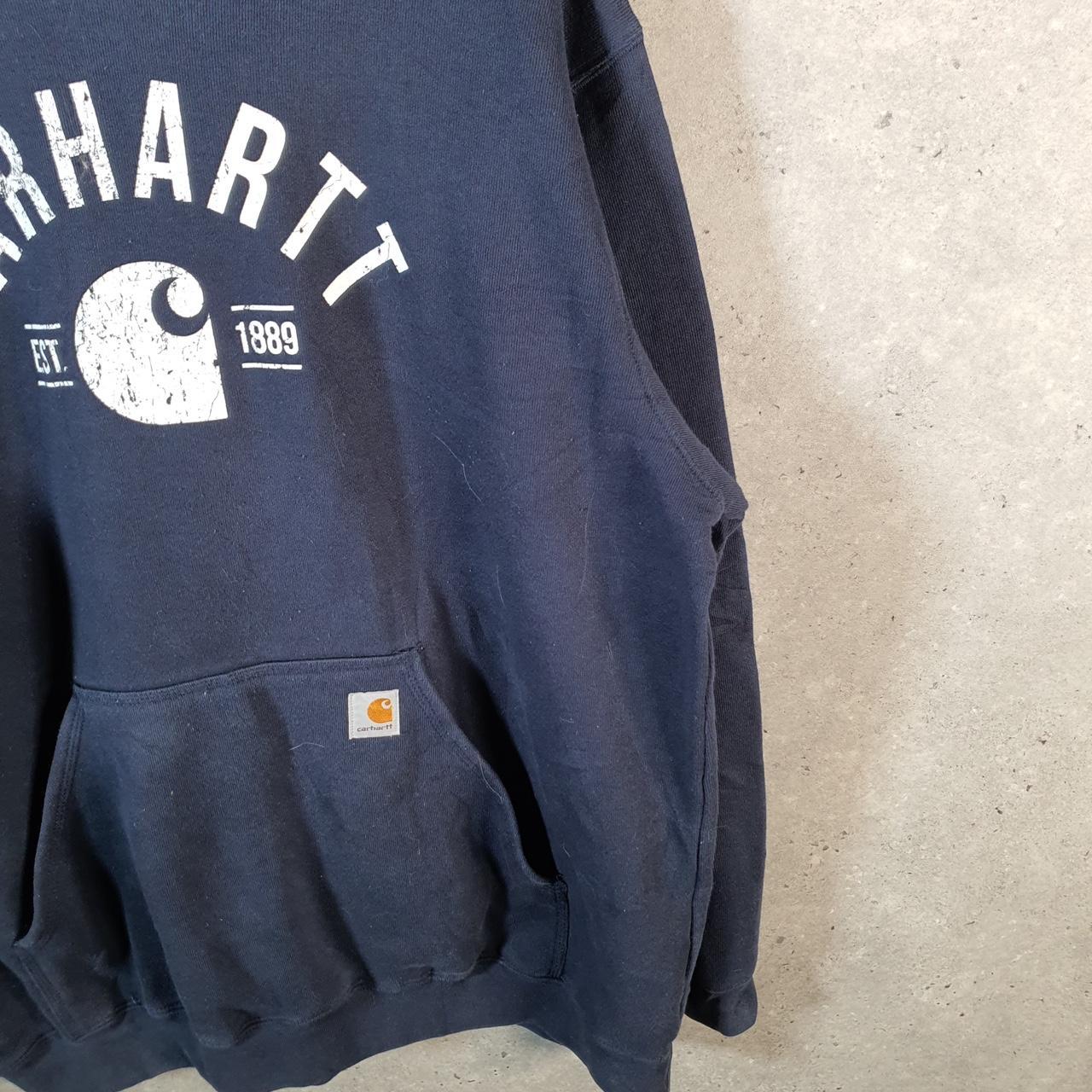 Vintage Carhartt Hoodie Men’s XL Navy Blue Pullover Blank USA Original Fit