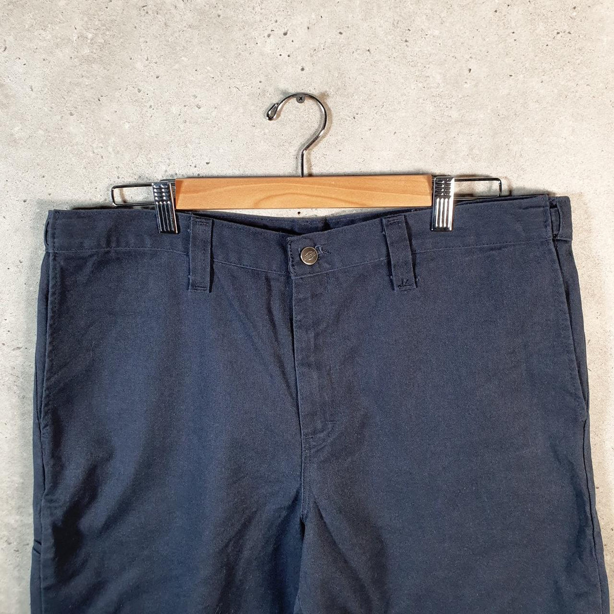 Vintage Dickies Carpenter Shorts Jorts Cargo Men’s W36 Navy Blue Regular Fit Baggy Workwear Big Fish Vintage