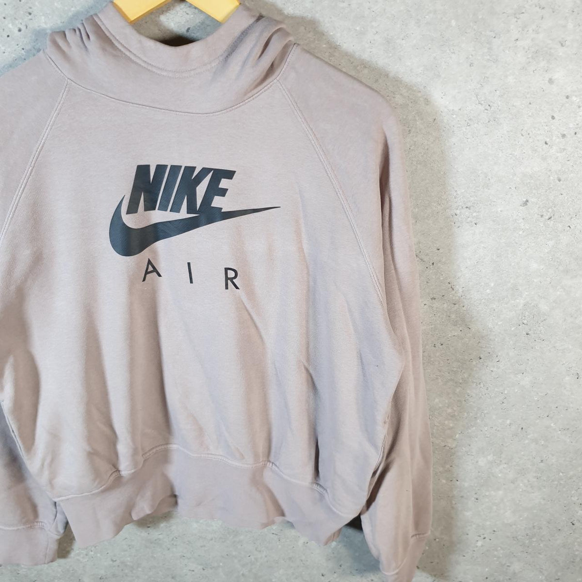 Vintage Nike Air Spellout Hoodie Womens Medium Pink Swoosh Y2K Pullover