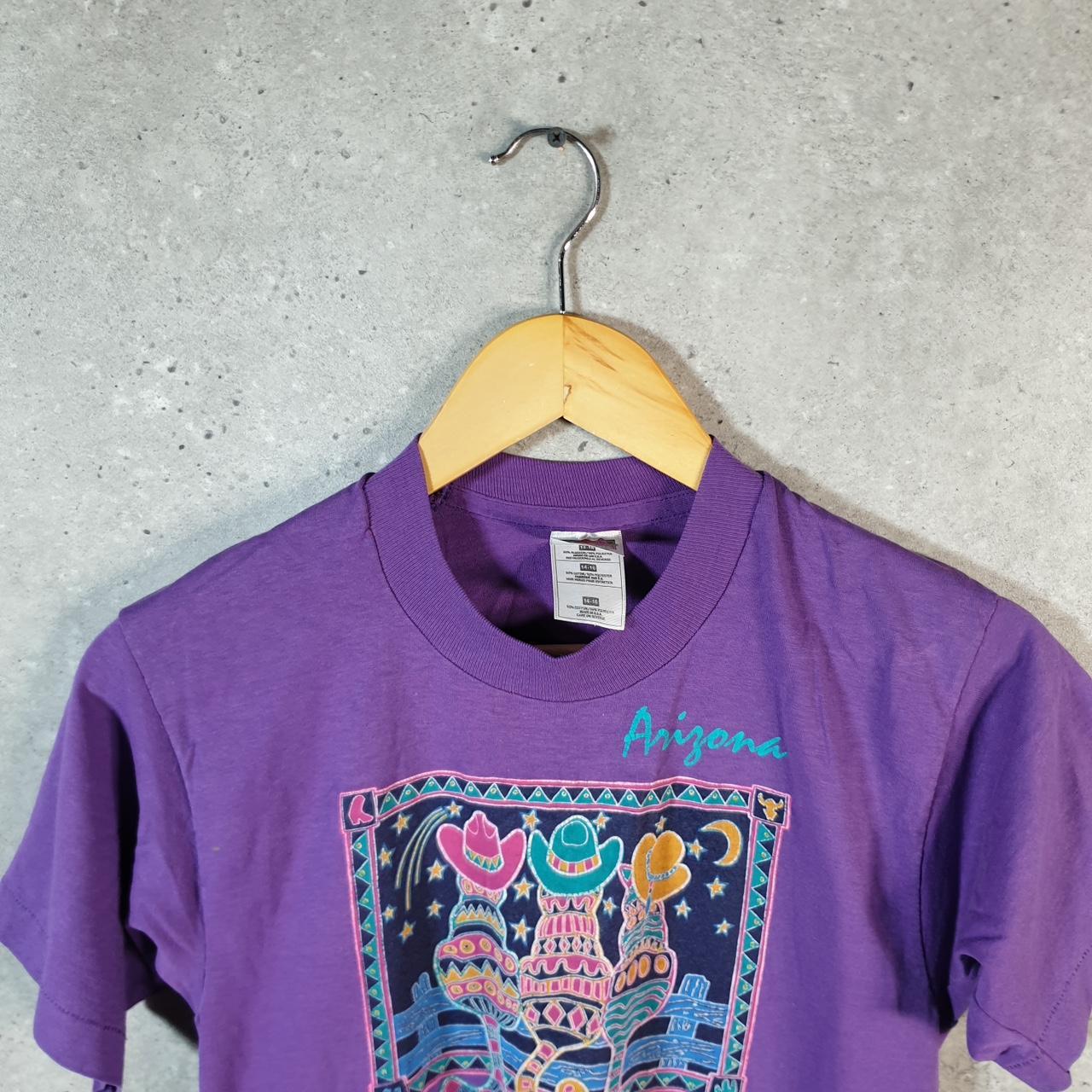 Vintage Best Fruit of the Loom Arizona USA Single Stitch T Shirt Womens Medium Purple 2
