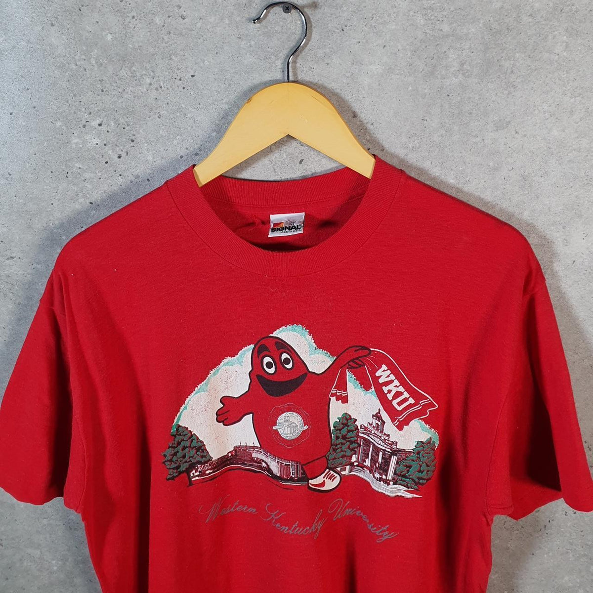 Vintage Signal Kentucky University 90s USA Single Stitch T Shirt Men’s Small Red C9631