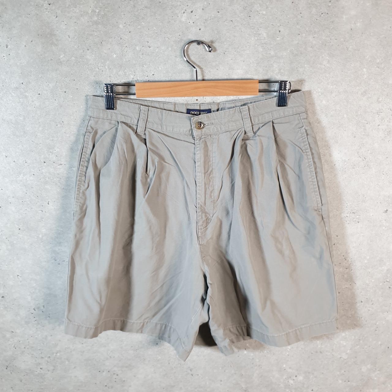 Vintage Dockers Chino Shorts Jorts Cargo Men’s W32 Grey Baggy Cotton