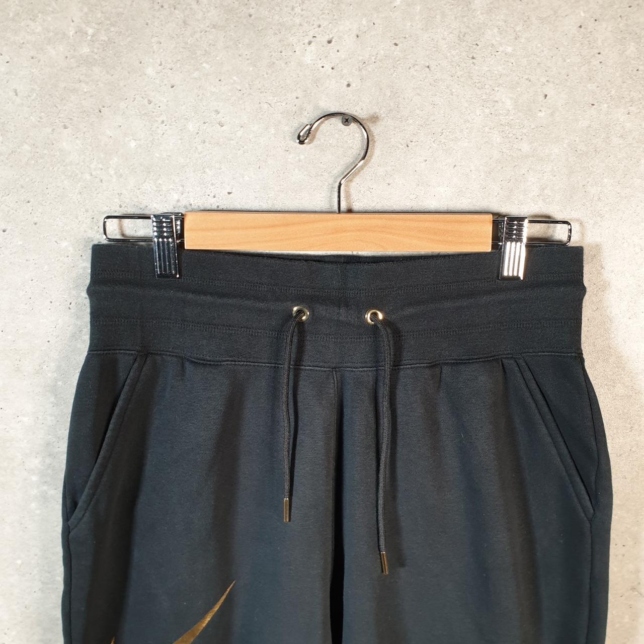 Vintage Nike Club Sweatpant Joggers Mens Medium Black Swoosh Sports Tracksuit Big Fish Vintage