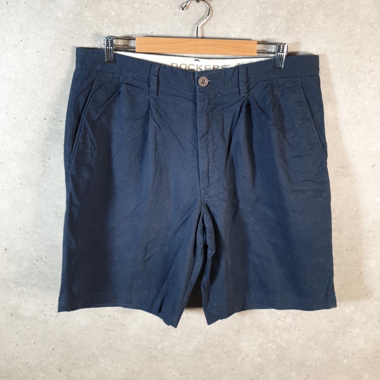 Vintage Dockers Chino Shorts Jorts Cargo Men’s W36 Navy Blue Baggy Cotton