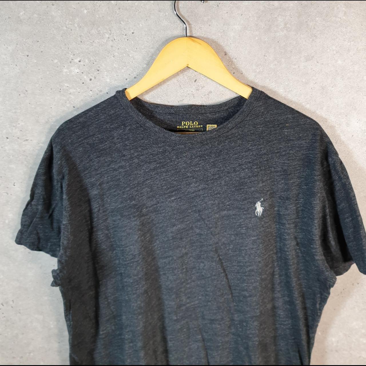 Vintage Ralph Lauren Polo T Shirt Men’s Medium Grey Embroidered Classic Fit Pony C8603