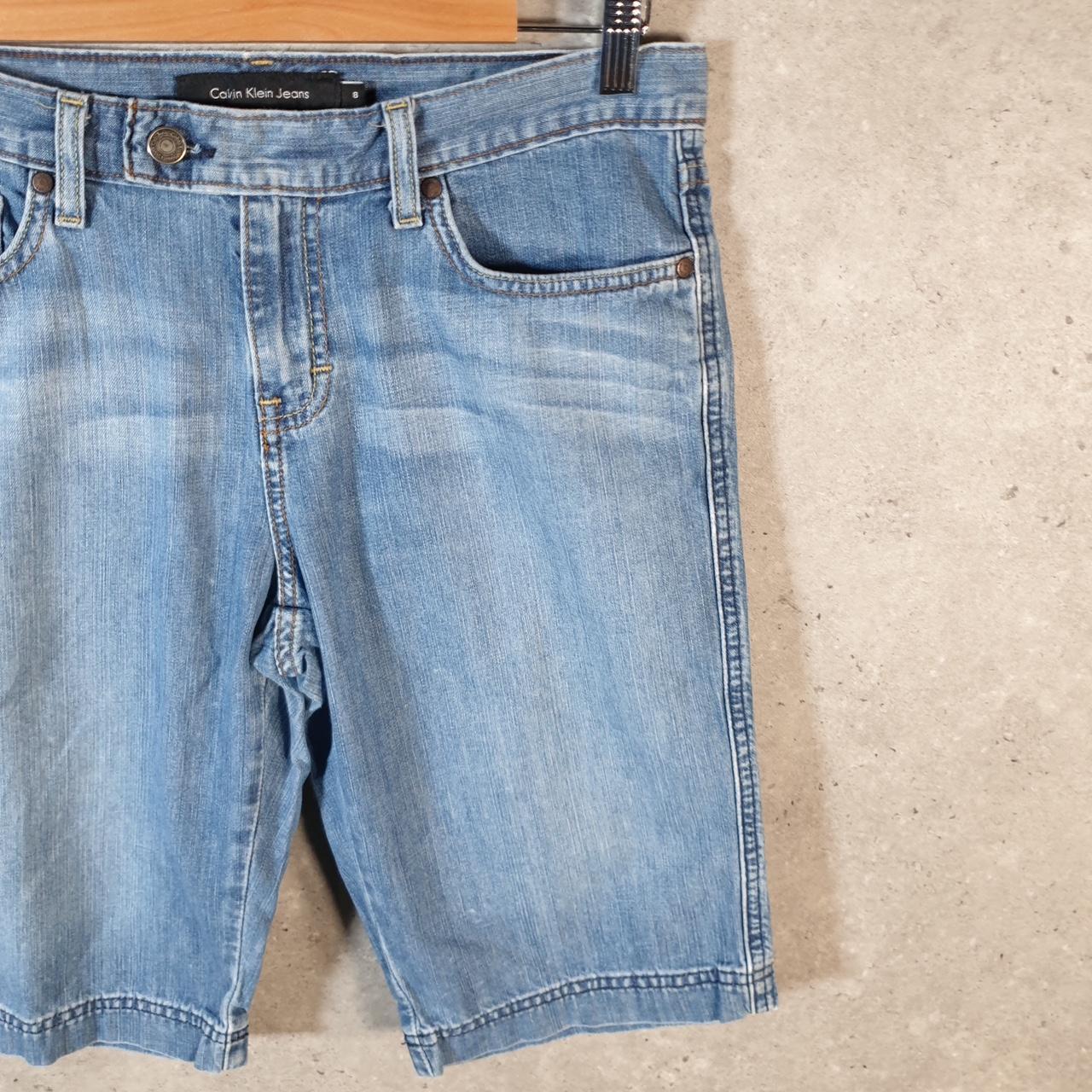 Vintage Calvin Klein Baggy Shorts Jorts Cargo Womens Uk10 Blue Relaxed Denim