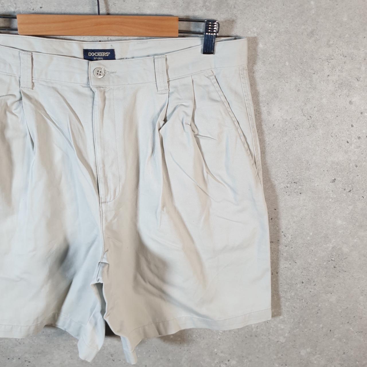 Vintage Dockers Shorts Jorts Cargo Men’s W36 Cream Baggy Cotton