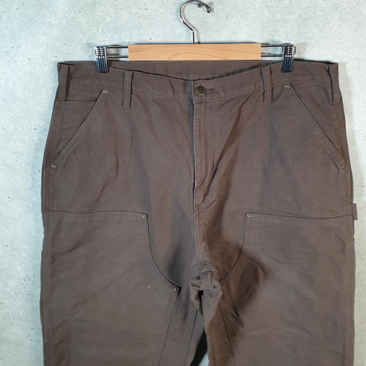Vintage Carhartt Double Knee Carpenter Trousers Mens W38 L34 Brown Loose Fit USA