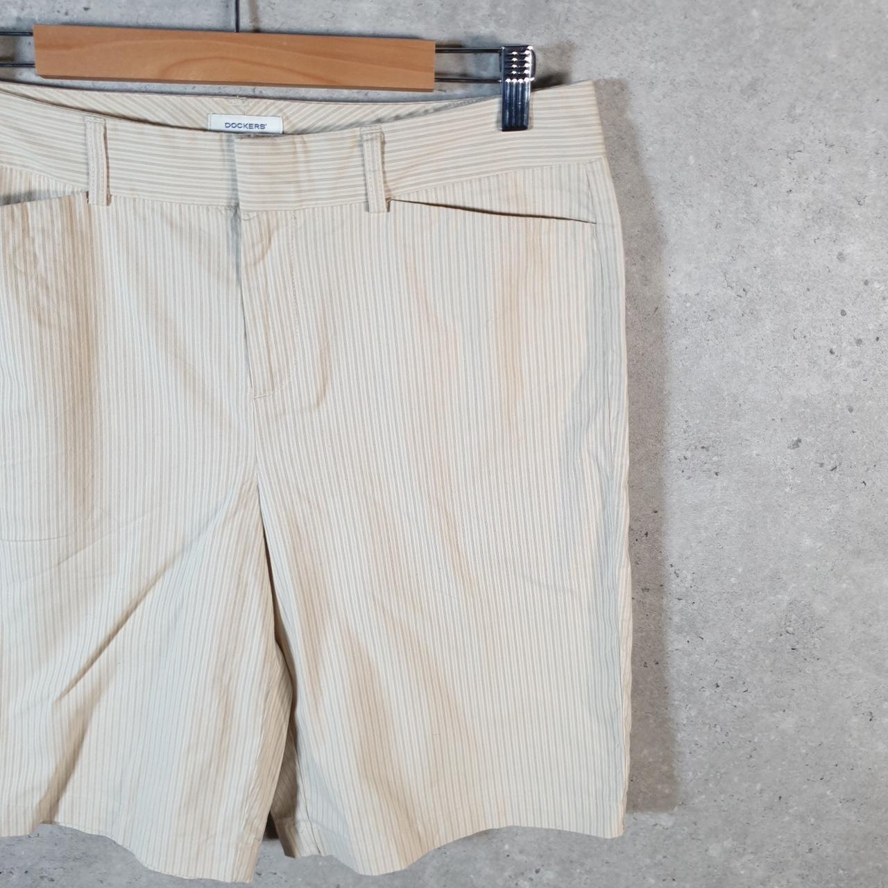 Vintage Dockers Chino Shorts Jorts Cargo Womens W34 Brown Baggy Cotton