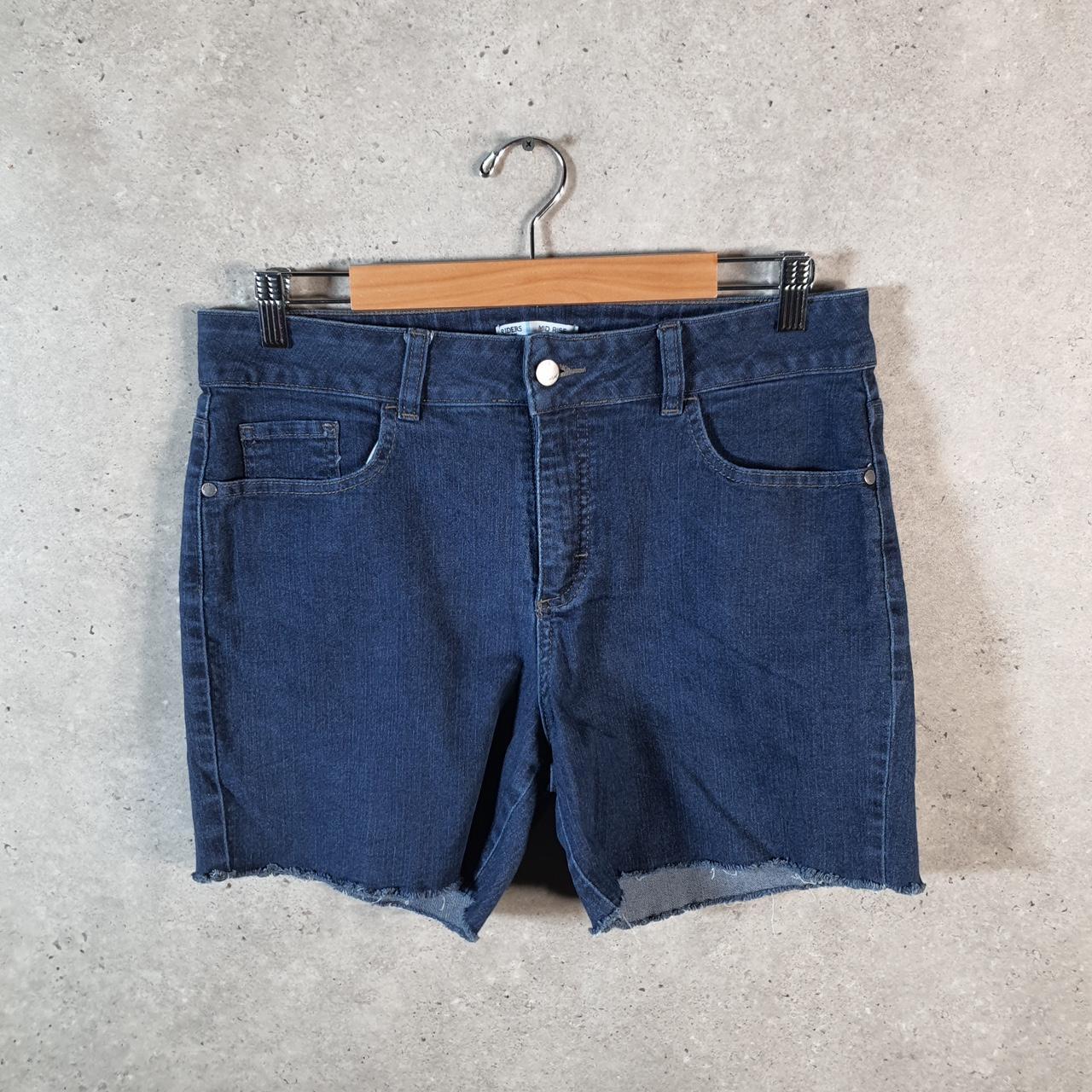 Vintage Lee Mid Rise Baggy Shorts Jorts Cargo Womens W32 Blue Relaxed Denim A4562