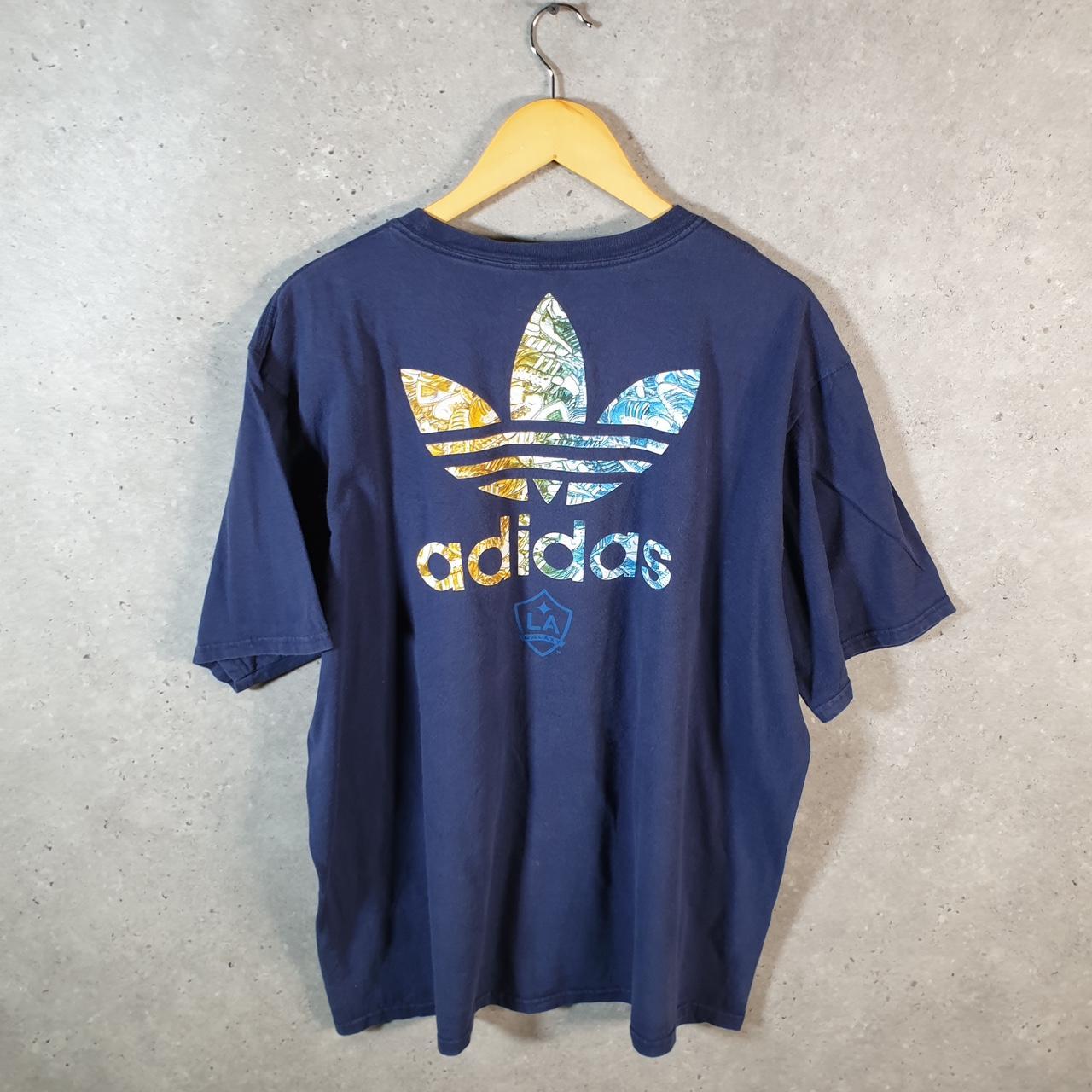 Vintage Adidas LA Galaxy Trefoil Retro T Shirt Men’s 2XL Navy Blue Logo Athletic