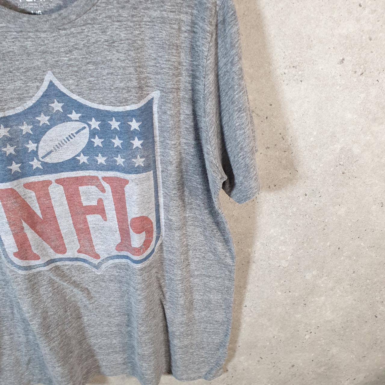 Vintage NFL Graphic T Shirt Men’s Large Grey Logo Pro Sport USA Athletic