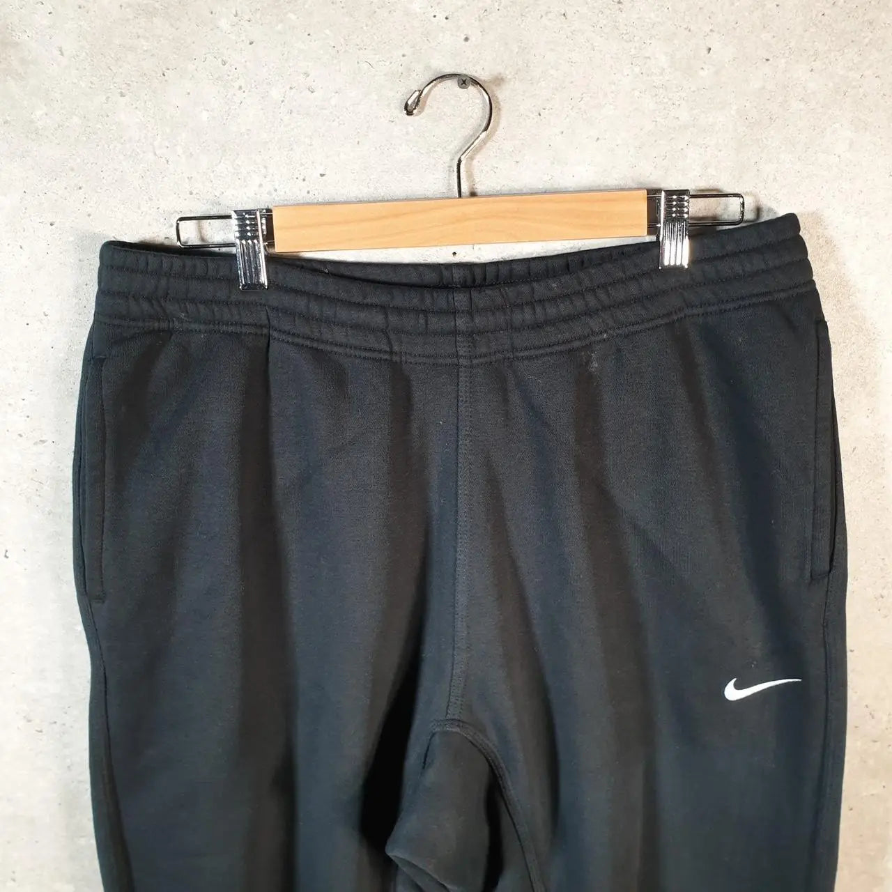 Vintage Nike Sweatpant Joggers Mens XL Black Embroidered Swoosh Sports Tracksuit - Big Fish Vintage