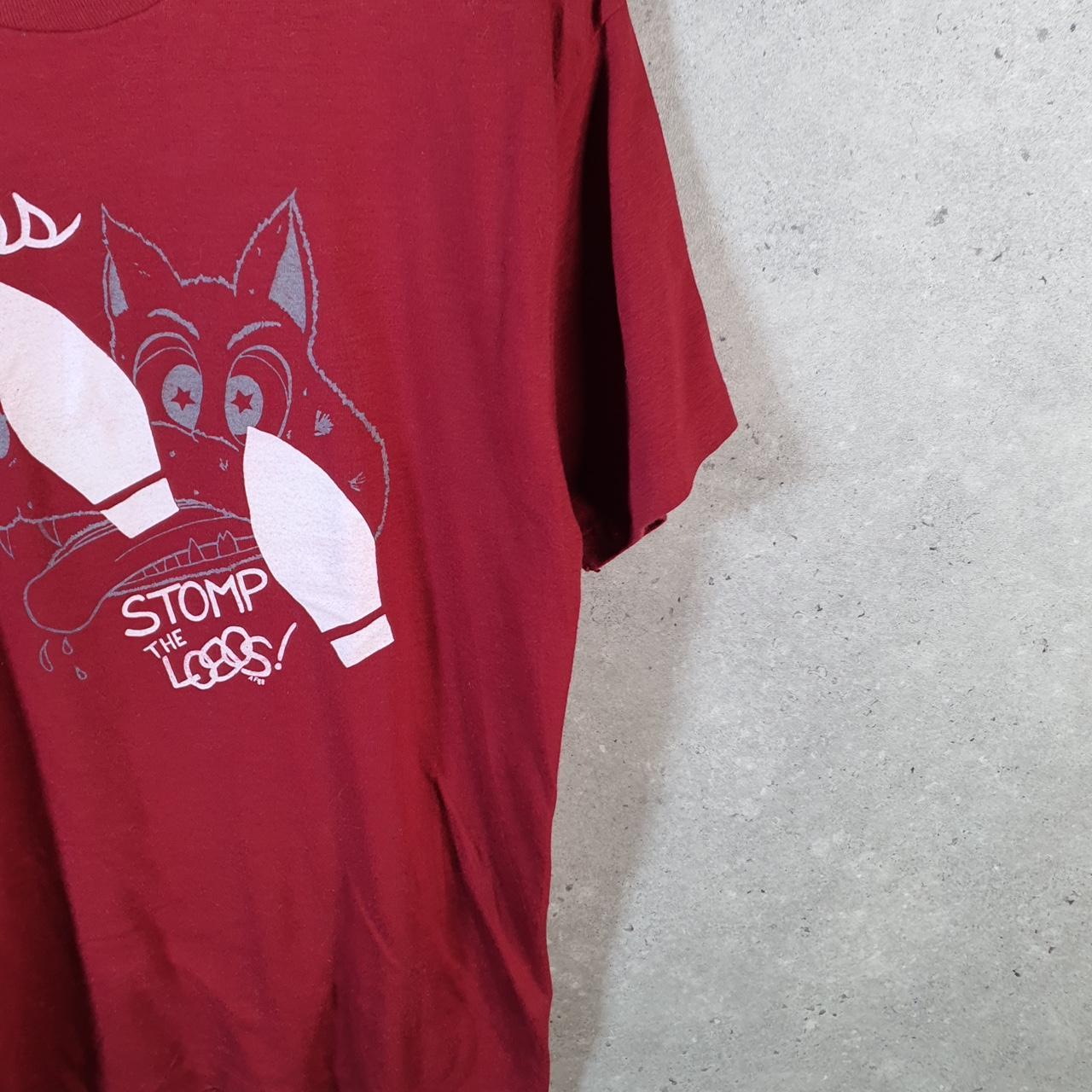 Vintage Hanes Aggies Stomp Lobos Graphic 90s USA Single Stitch T Shirt Men’s Large Red