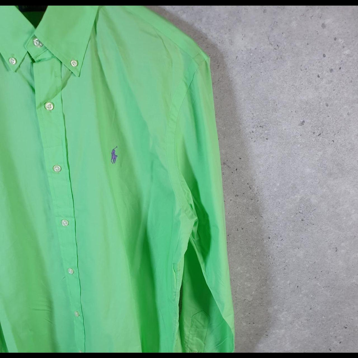 Vintage Ralph Lauren Button Down Shirt Men’s Medium Green Classic Fit Pony Cotton