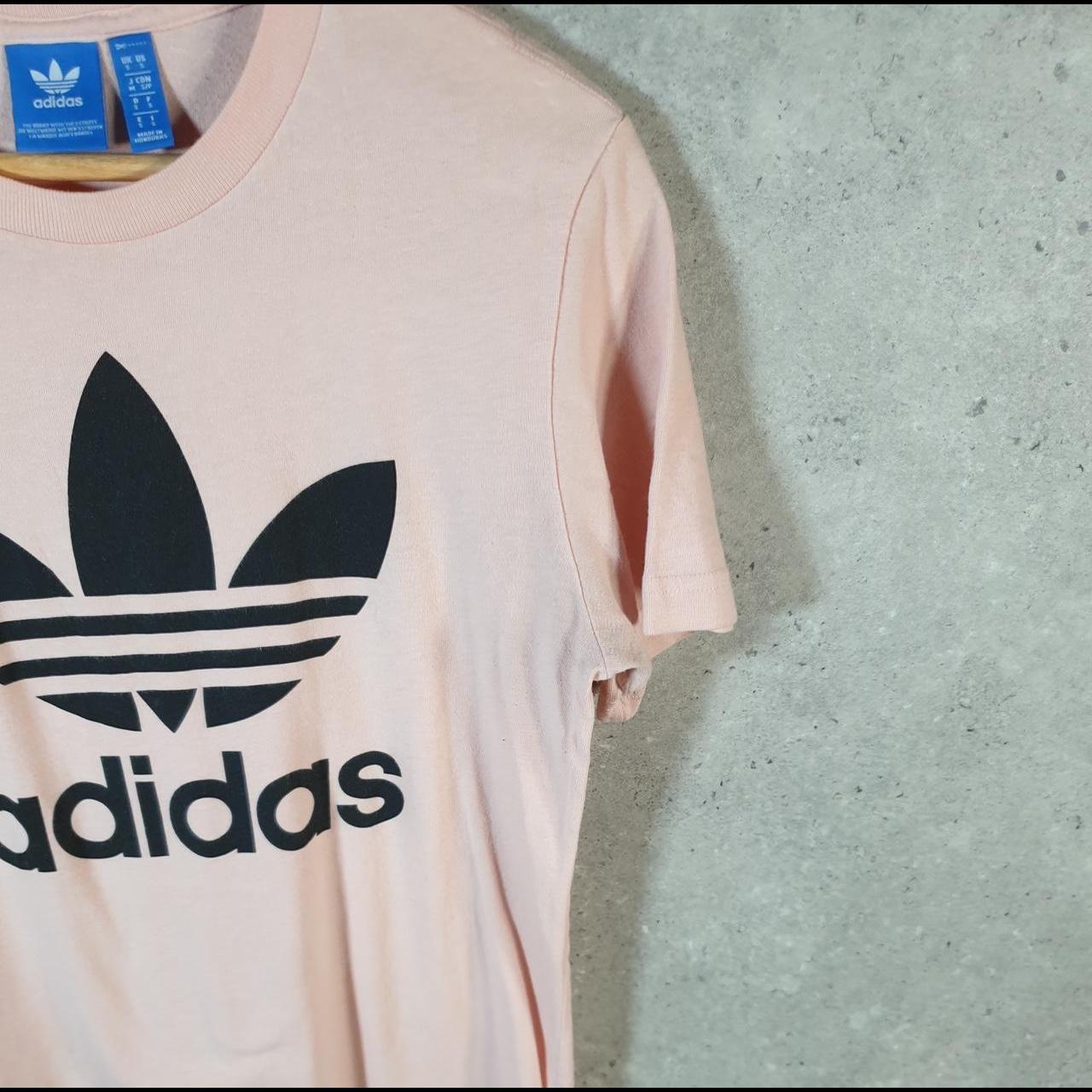 Vintage Adidas Trefoil Retro T Shirt Men’s Small Pink Three Stripes Logo Athletic