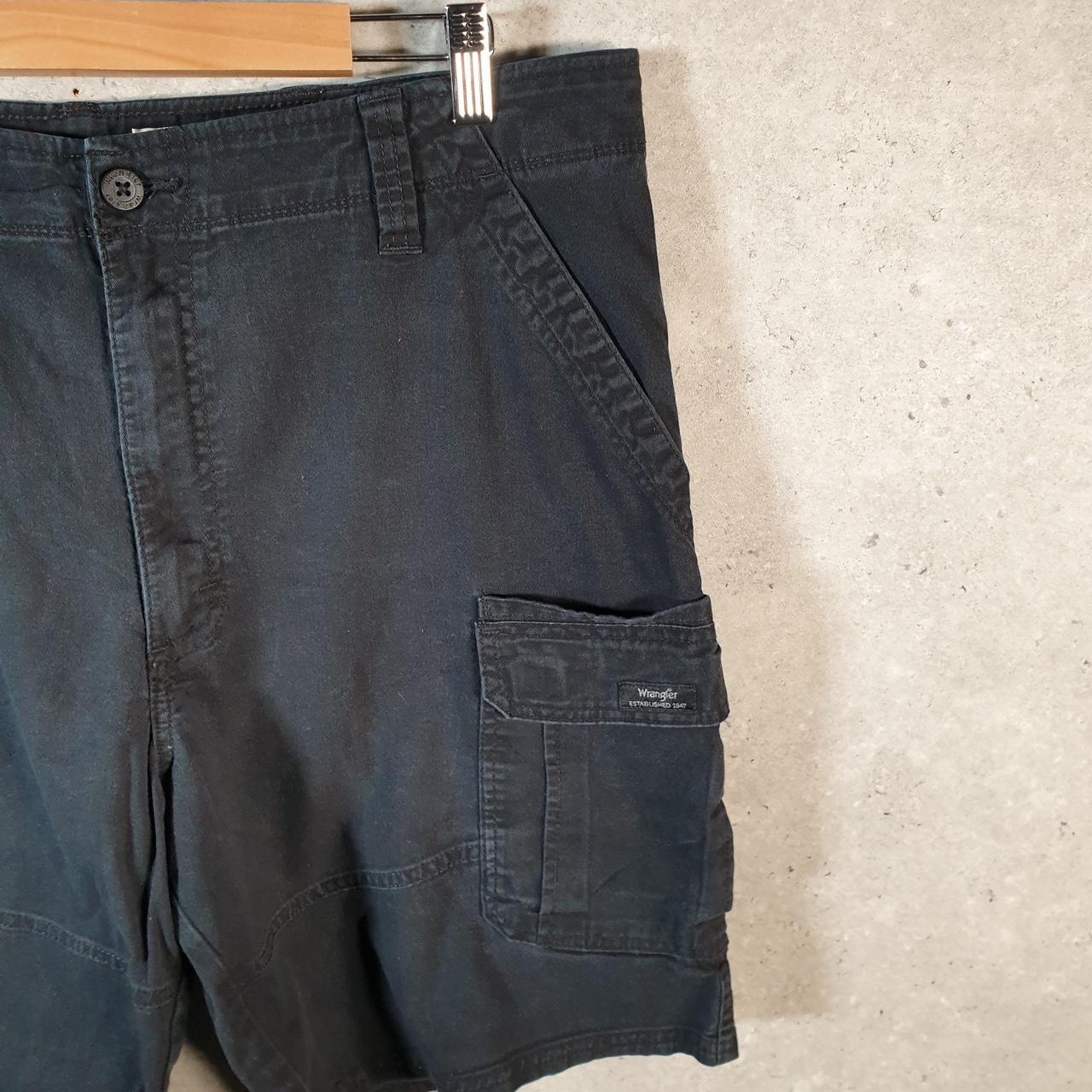 Vintage Wrangler Chino Shorts Jorts Cargo Men’s W38 Black Baggy Cotton