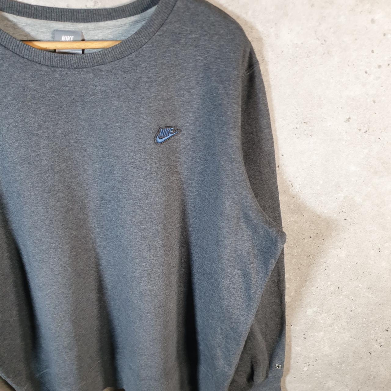 Vintage Nike 90s Club Embroidered Sweatshirt Men’s XL Grey Swoosh Y2K Pullover