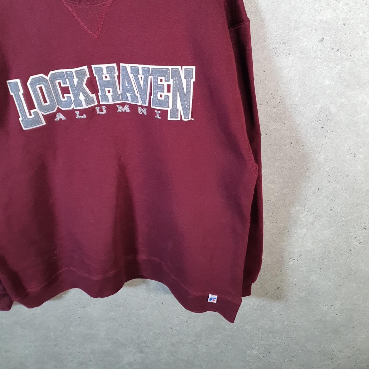 Vintage Russell Athletic Lockhaven Alumni Sweatshirt Men’s XL Burgundy Pullover Baggy