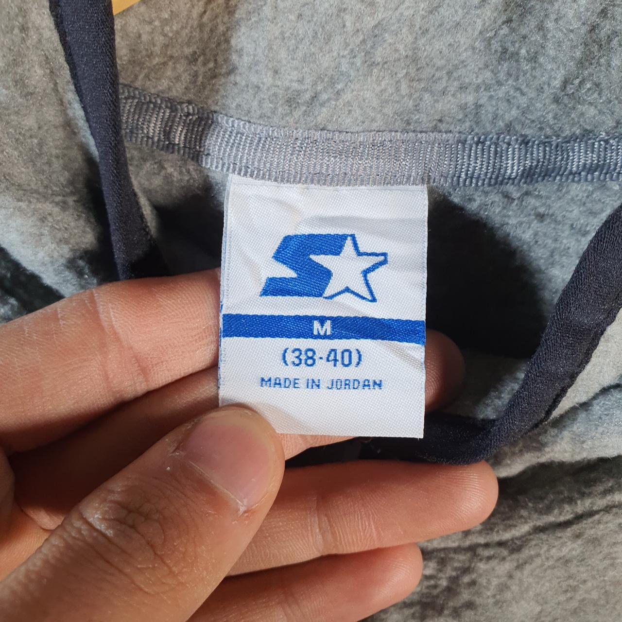 Vintage Starter Fleece Sweatshirt Jacket Mens Medium Grey 1/4 Zip