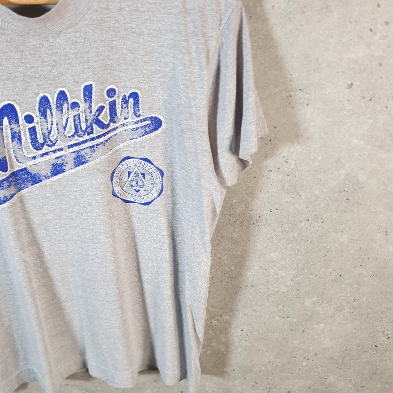Vintage Screen Stars Millikin University 90s USA Single Stitch T Shirt Men’s Large Grey