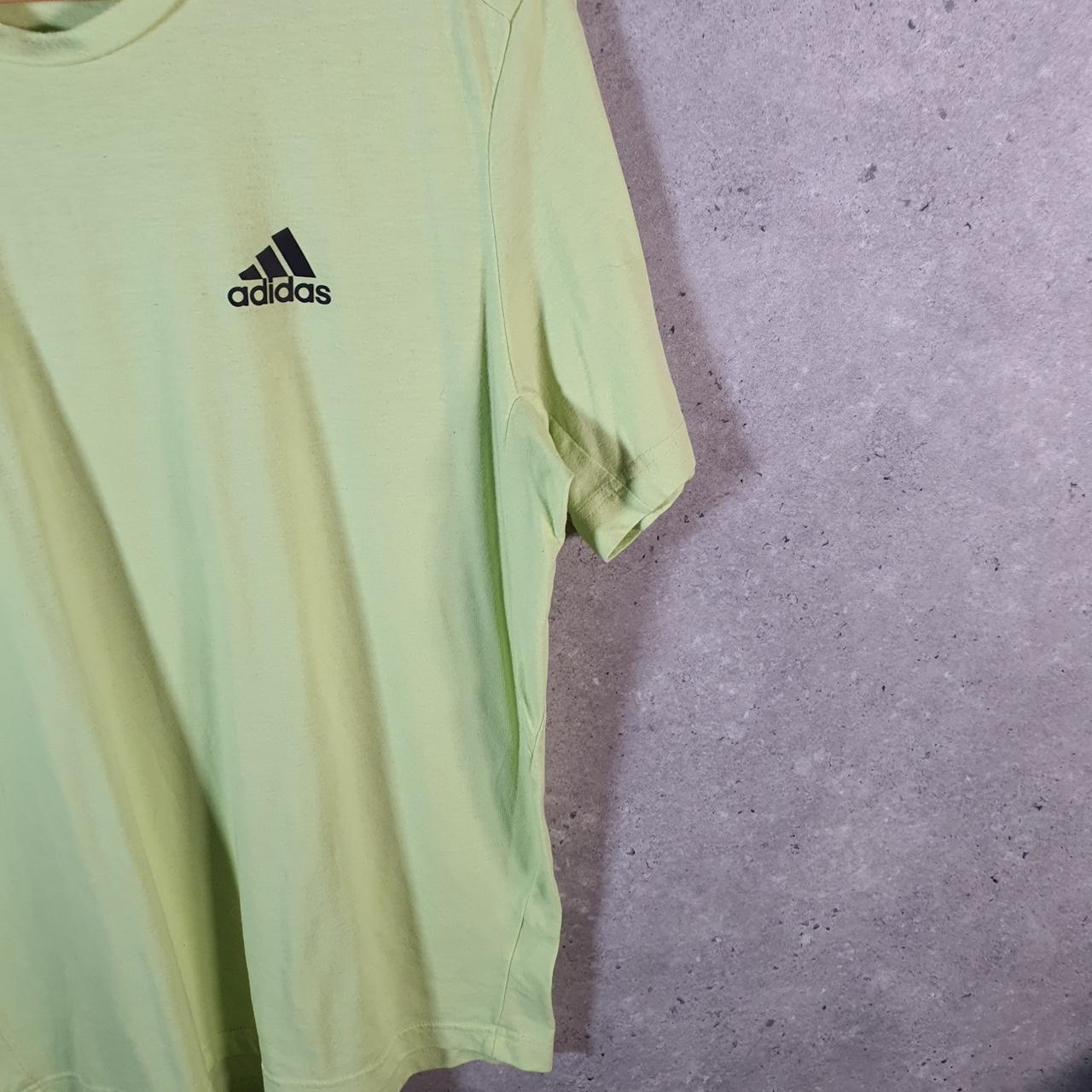 Vintage Adidas Aeroready T Shirt Men’s Large Green Three Stripes Logo Athletic