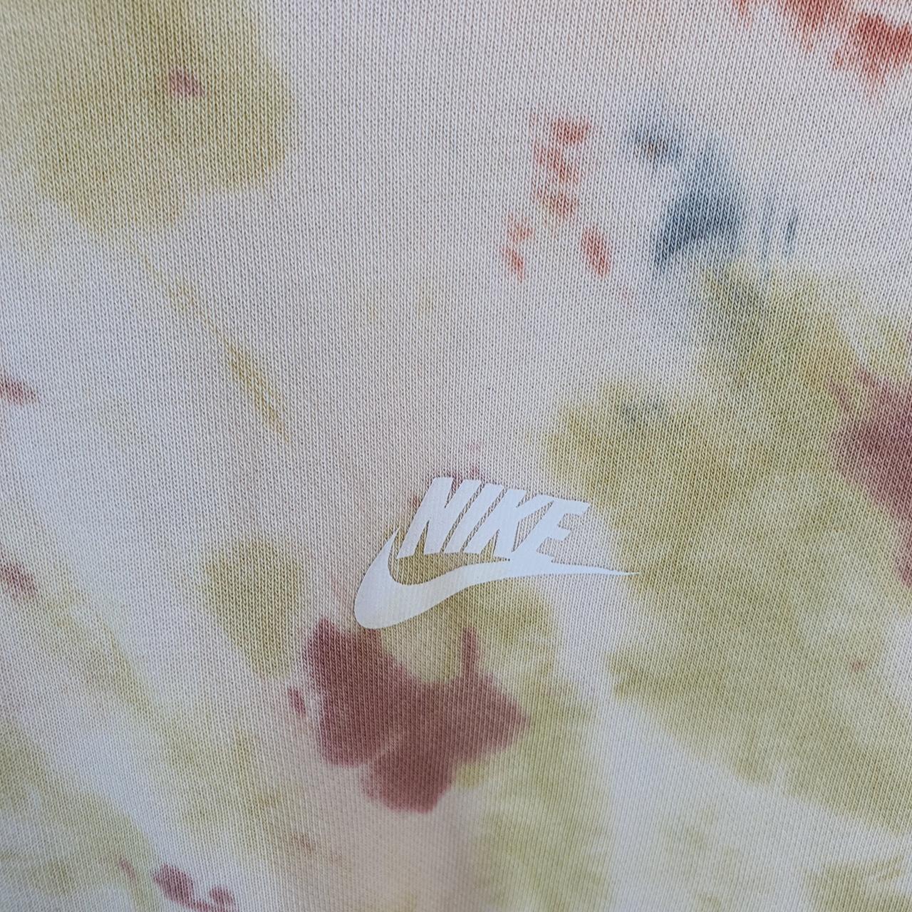 Vintage Nike Club Spellout Hoodie Men’s Small Tie Dye Swoosh Y2K Pullover