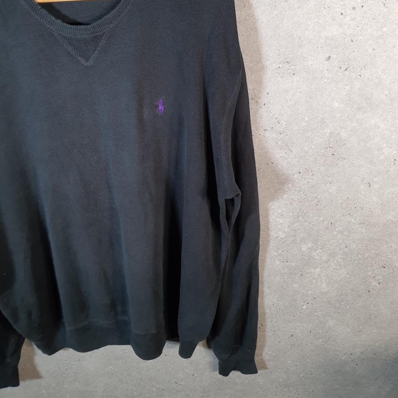 Vintage Ralph Lauren Polo Sweatshirt Men’s Large Black Pullover Pony
