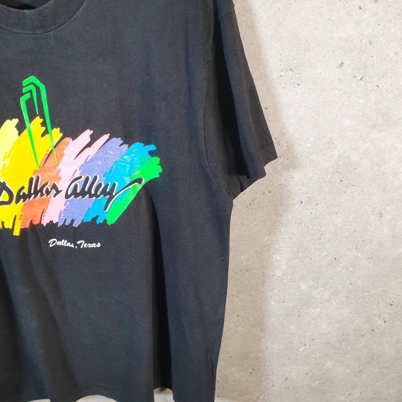 Vintage Fruit of the Loom Dallas Texas 90s USA Single Stitch T Shirt Men’s Large Black