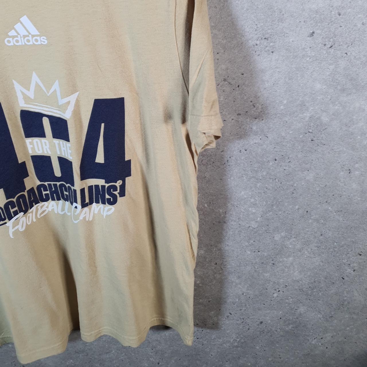 Vintage Adidas Amplifier Retro T Shirt Men’s Large Yellow Three Stripes Logo