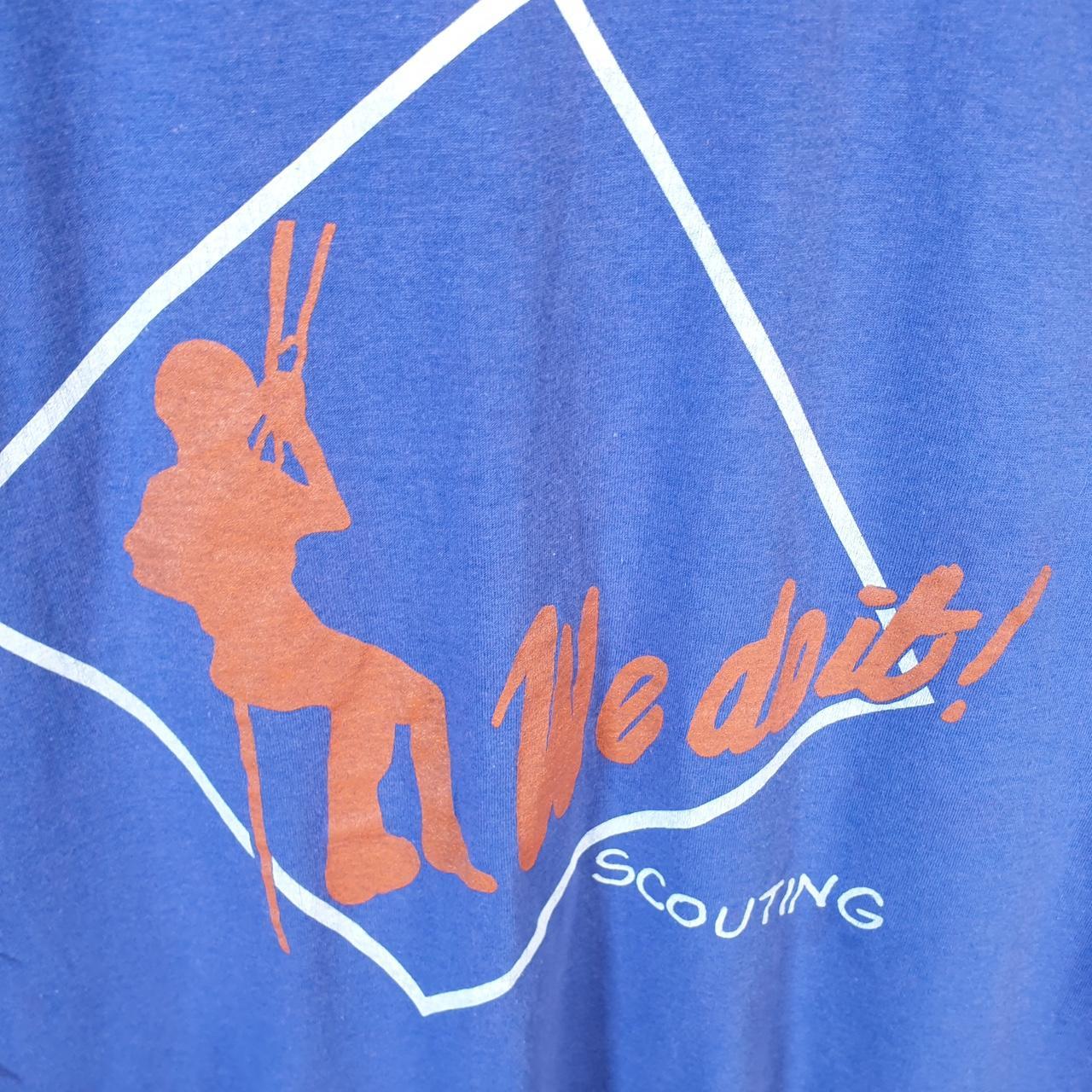 Vintage Duke We Do It Scouting 90s USA Single Stitch T Shirt Men’s XL Blue