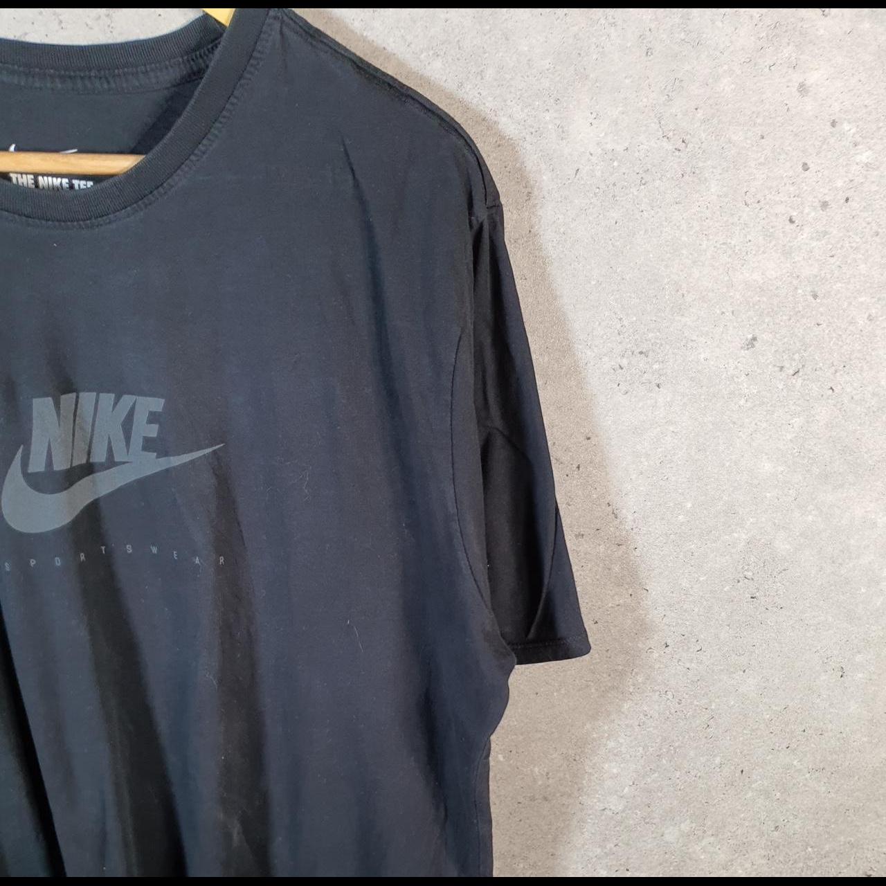 Vintage Nike Club Spellout Graphic T Shirt Men’s XL Black Swoosh Athletic