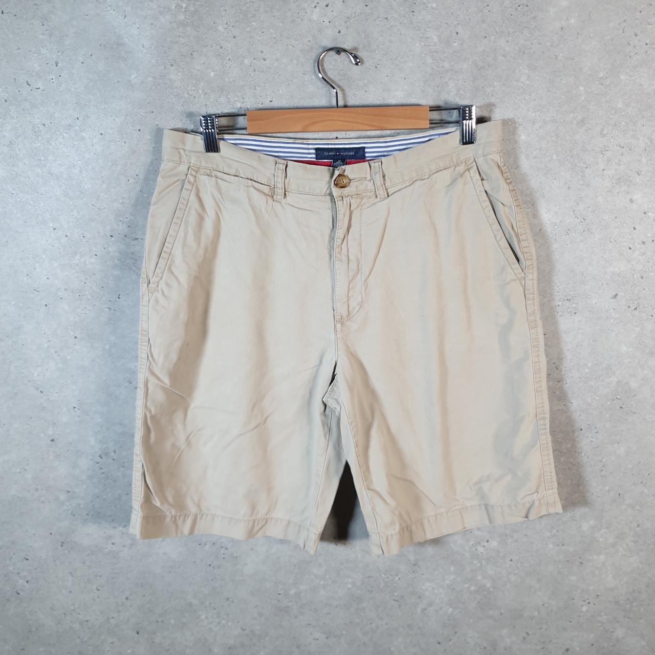 Vintage Tommy Hilfiger Chino Shorts Jorts Cargo Mens W33 Brown Baggy Cotton