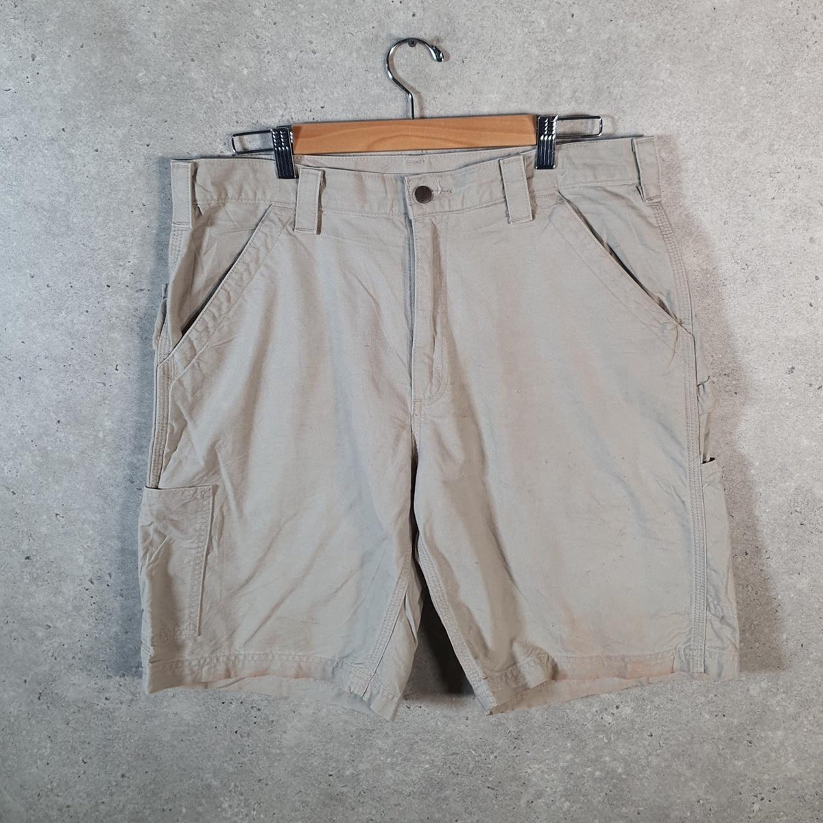 Vintage Carhartt Baggy Carpenter Shorts Jorts Cargo Men’s W36 Brown Original Fit Workwear Big Fish Vintage