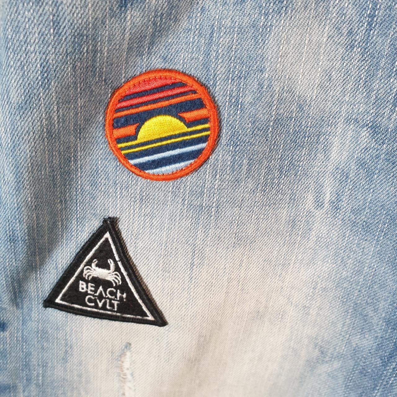 Vintage American Eagle Baggy Y2K Hip Hop Jorts Shorts Mens W32 Blue Denim USA