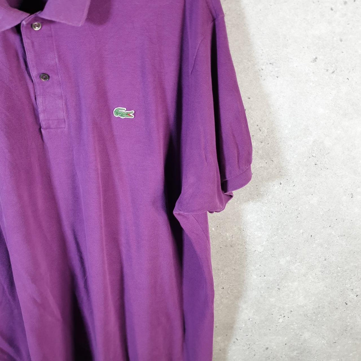 Vintage Lacoste Polo Shirt Men’s Large Purple Classic Fit Embroidered Logo