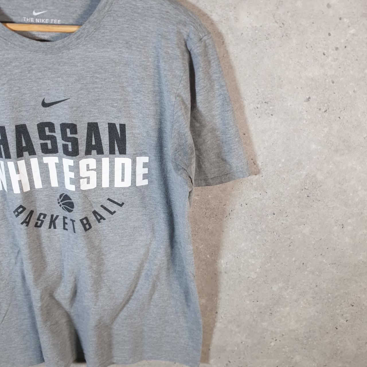 Vintage Nike Hassan Whiteside Just Do It T Shirt Men’s Medium Grey Logo Printed Swoosh Athletic